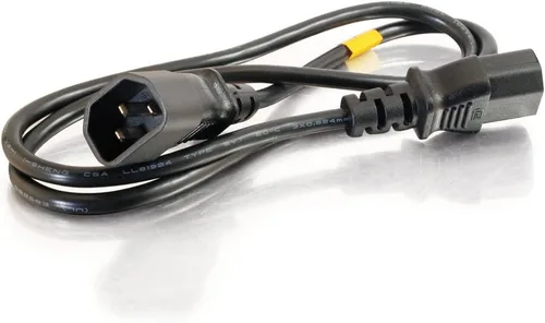 Vista 6 de C2G Legrand C12 IEC a C14 - Cable de alimentación IEC de 18 AWG, cable de extensión largo negro, repuesto de cable de alimentación de 15 pies, 1