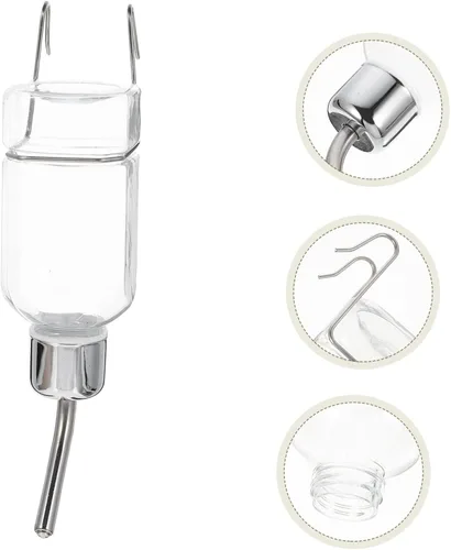 Vista 6 de Abaodam Dispensador de agua para perros pequeños, botella de agua para mascotas, alimentador automático para conejo y gato, fácil de usar