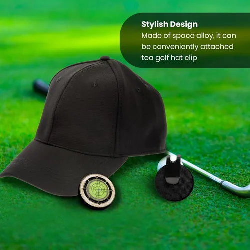 Vista 3 de Ddaowanx Lector verde de golf, marcador de pelota de golf con burbuja horizontal de alta precisión, herramienta de accesorios de golf Putt Aid