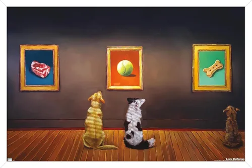 Vista 33 de Trends International Lucia Heffernan Art - Póster de pared de museo del perro, 22.375 x 34 pulgadas, versión enmarcada en negro Versión con marco