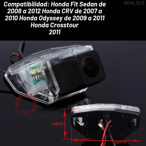 Vista 4 de Cámara de respaldo a prueba de agua Color Cámara de visión trasera del coche 170 grados ángulo de visión placa con visión nocturna para Honda Jazz