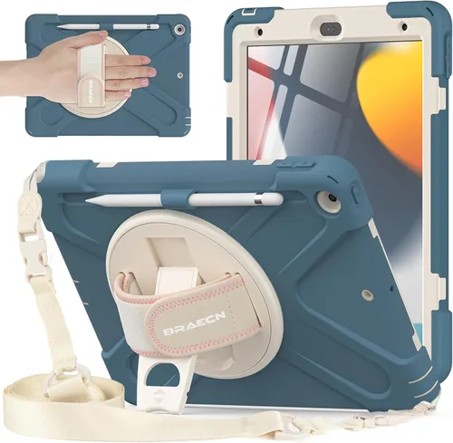Vista 13 de BRAECNstock - Funda para Apple iPad de 9ª/8ª/7ª generación, de 10.2" 2021/2020/2019, funda protectora a prueba de golpes para niños, con protector
