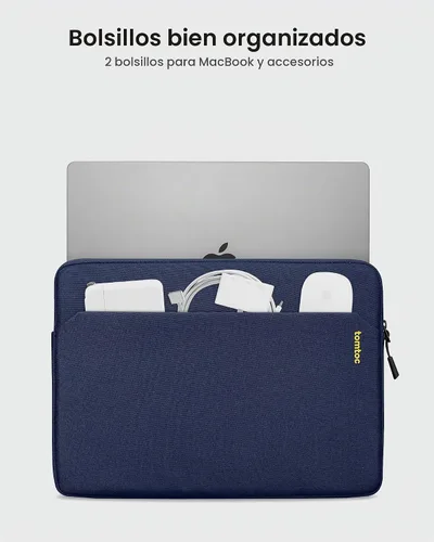 Vista 3 de tomtoc - Funda delgada para laptop de 14 pulgadas para MacBook Pro M5/M4/M3/M2/M1 Pro/Max 2025-2021, estuche protector resistente al agua para Azul