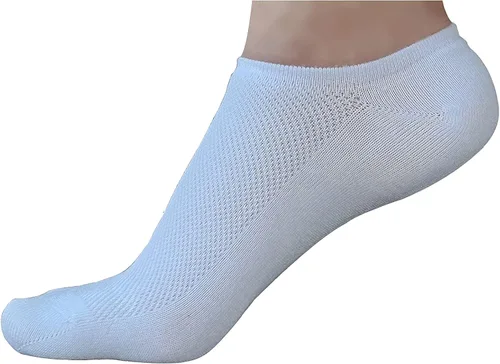 Vista 5 de Miza - Calcetines de bambú para mujer, 5 pares, corte bajo para tenis sin cordones