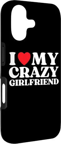 Vista 3 de Funny I Love My Crazy Girlfriend I Red Heart My Crazy GF - Carcasa para iPhone 17