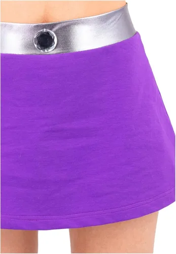 Vista 4 de Titan Starfire - Disfraz de princesa Koriand'r con medias para mujer