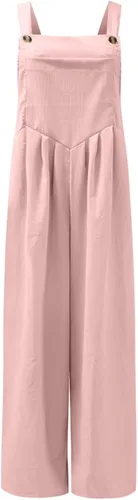 Vista 4 de Overol para mujer 2023 con pantalones largos, casual, con bolsillo, correa no ajustable, overol casual