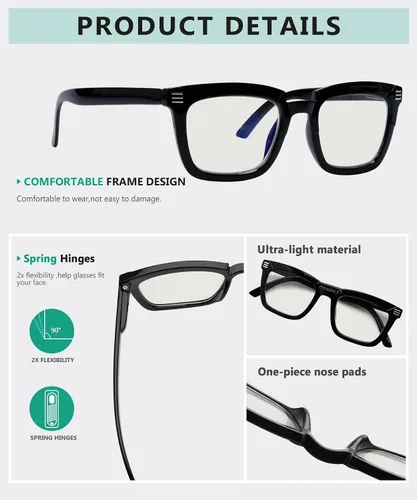 Vista 4 de Eyekepper Paquete de 4 lentes de lectura multifocales con bloqueo de luz azul progresivo multienfoque para mujeres +1.00