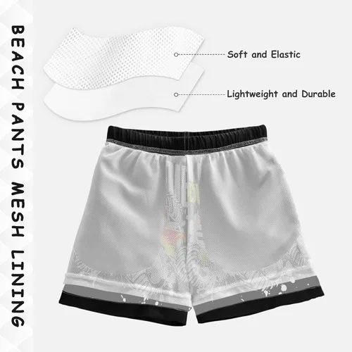 Vista 5 de Traje de baño para niños, traje de baño para niños, traje de baño para niños pequeños, pantalones cortos de playa para niños, 2T-XL