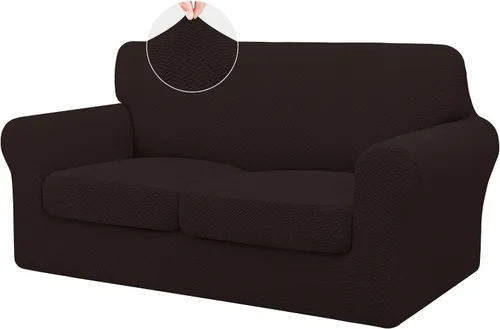 Vista 20 de ISSUNTEX 2 Piezas Fundas para Silla y Sofá de Alta Elasticidad Gruesas, Funda Suave para Sofá de 1 Cojín Separado, Tela Jacquard Funda Elástica