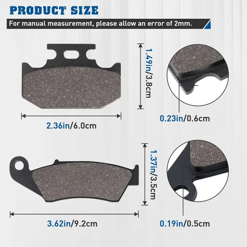 Vista 3 de Pastillas de freno delanteras y traseras para Suzuki DR650 1996-2016 350 DR350 1997-1999 DRZ250 DR-Z250 2001-2007 RMX250 1996-1998 Kawasaki KDX200