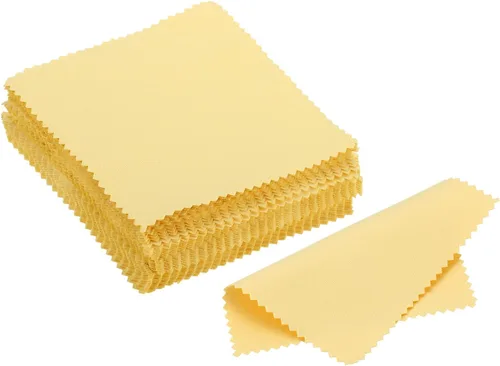 Vista 6 de PATIKIL Paño de limpieza de joyas de 3.94 x 3.94 pulgadas, 50 piezas de paño de pulido de microfibra de doble cara para joyas de plata, oro, latón