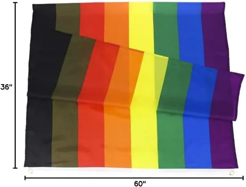 Vista 7 de Flaglink Bandera del Orgullo de Filadelfia de 3 x 5 pies – Bandera de arco iris del orgullo gay de Filadelfi