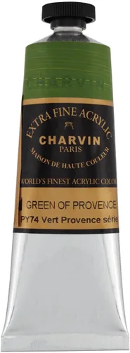 Vista 62 de Charvin Pintura acrílica profesional extrafina – verde absenta, tubo de 2.1 fl oz, pigmentos de triple fresado, resistente a la luz, pinturas