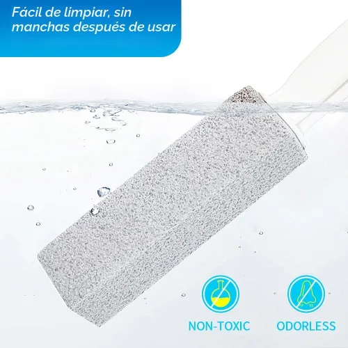 Vista 7 de 4TH Piedra pómez para limpieza de inodoros, palo pómez con asa, limpia manchas de cal, anillos de agua dura, acumulación de calcio, hierro y óxido.
