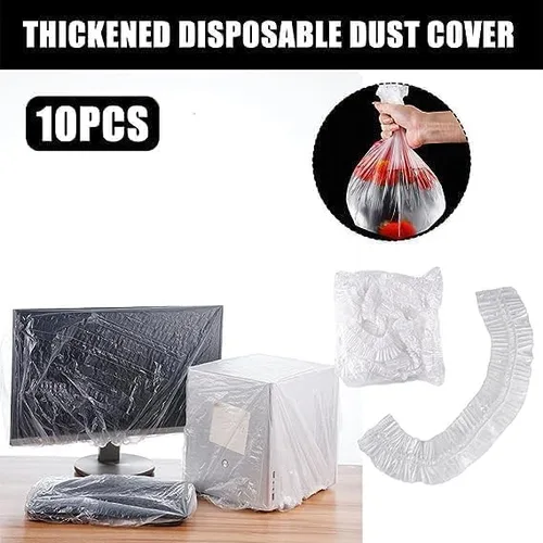 Vista 5 de 10 piezas de cubierta antipolvo desechable gruesa, elástica para electrodomésticos de cocina, cubierta protectora universal a prueba de polvo