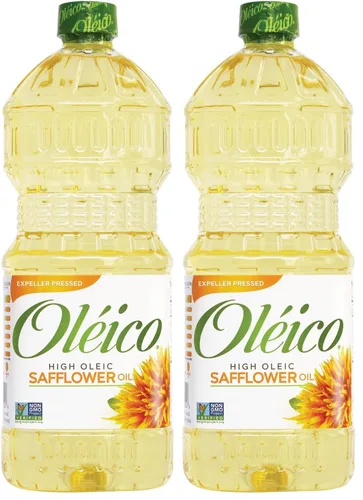 Vista 7 de Oleico - Aceite de cártamo de alto contenido oleico sin OMG, certificado Kosher, prensado por expulsor, aceite de cártamo estable a altas