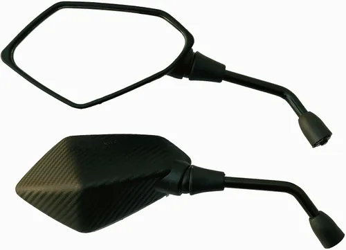 Vista 3 de Black Fiber Rear View Mirrors Compatible for 2019 Yamaha MT-03