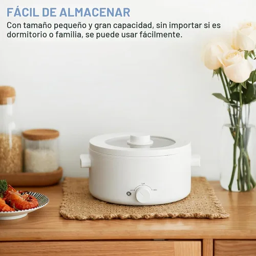 Vista 7 de [Usado] Cocina eléctrica, olla eléctrica antiadherente de esmalte