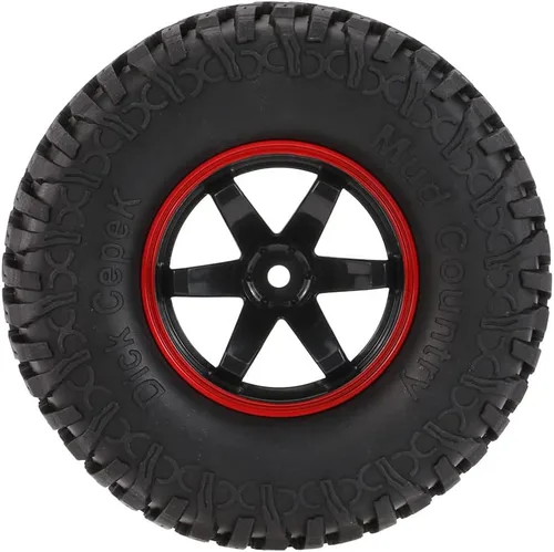 Vista 6 de Goolsky 4 piezas AUSTAR ax-3020 C 1.9 pulgadas Escala 1/10 neumáticos con llanta de rueda para 1/10 D90 SCX10 CC01 RC Rock Crawler, Rojo