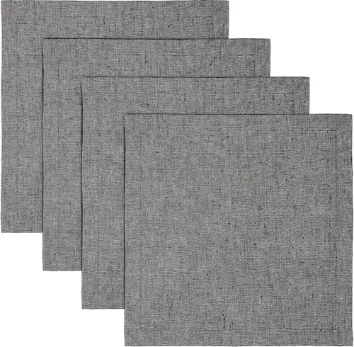 Vista 66 de Solino Home Athena - Juego de 4 manteles individuales cuadrados de lino natural claro de 14 x 14 pulgadas, manteles individuales 100 % lino puro