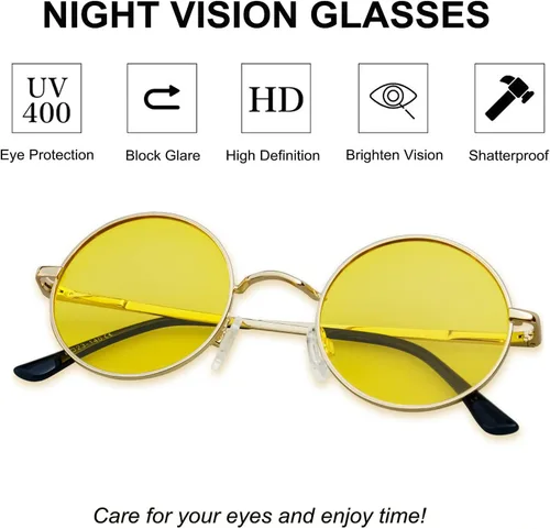 Vista 7 de KANASTAL Gafas de sol redondas polarizadas para mujeres y hombres, estilo hippie con protección UV400