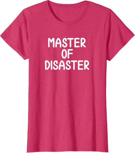 Vista 10 de Camiseta divertida con texto en inglés "Master Of Disaster