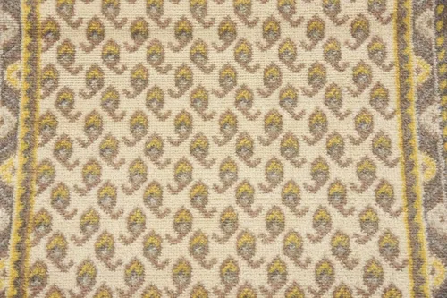 Vista 9 de Unique Loom Williamsburg Collection - Alfombra tradicional con borde central de puntos, alfombra de pasillo de 2 pies 9 pulgadas x 9 pies 10 Beige