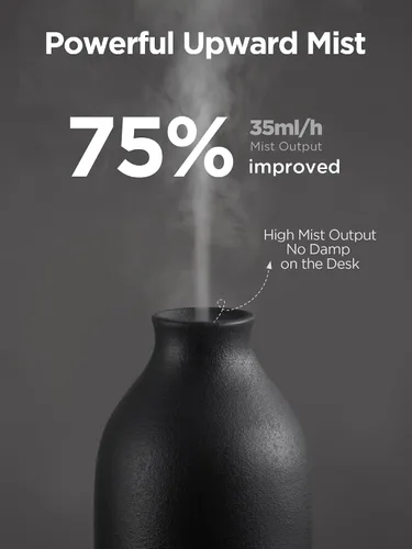 Vista 2 de InnoGear - Difusor de aceite esencial, difusor de piedra cerámica de 150 ml hecho a mano para aromaterapia, humidificador ultrasónico de niebla fría