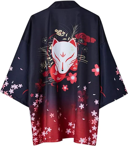 Vista 4 de LAI MENG FIVE CATS Kimono japonés de playa de ajuste holgado para mujer