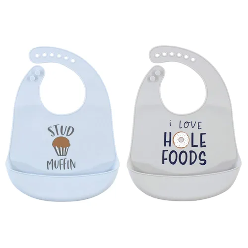 Vista 25 de Hudson Baby Baberos de silicona unisex para bebé, Apple Of My Eye, talla única
