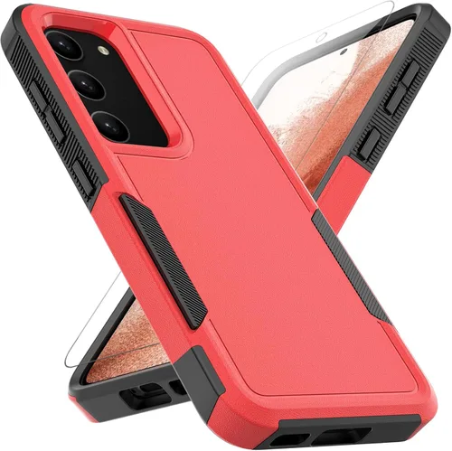 Vista 13 de Funda para Samsung Galaxy S23: funda protectora de doble capa resistente para teléfono celular, a prueba de golpes, con protector de pantalla Verde
