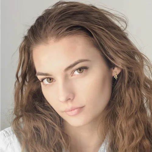 Vista 3 de VACRONA - Aretes tipo arracadas para mujer, chapados en oro de 14 quilates, diseño de aro de arracada