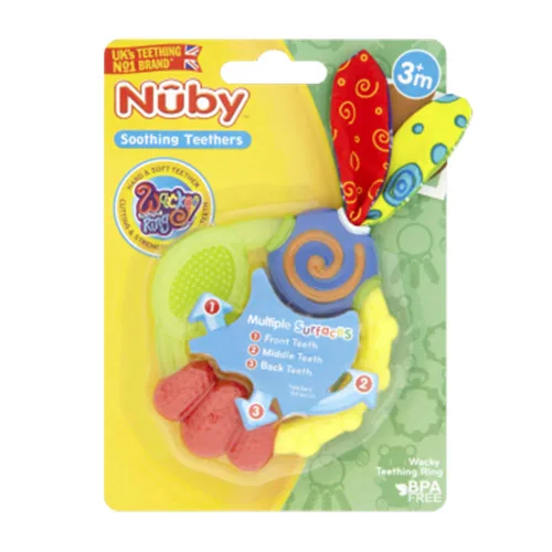 Vista 16 de Nuby Wacky - Anillo de dentición, multicolor