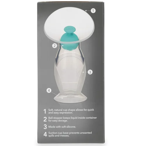 Vista 5 de Nuby Extractor de leche de silicona portátil y ligero con tapón de sellado