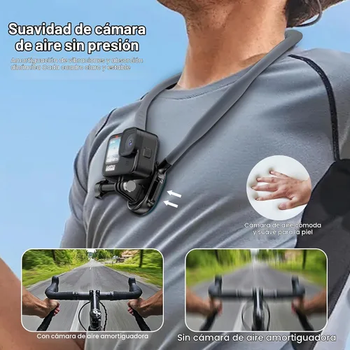 Vista 2 de Soporte de teléfono para el cuello para grabación, soporte magnético para el cuello para teléfonos, soporte de teléfono celular manos libres