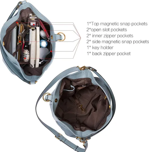 Vista 3 de CLUCI Bolsos de cuero genuino bolso paquetes con las mujeres cartera grande diseñador de cuero cremallera alrededor