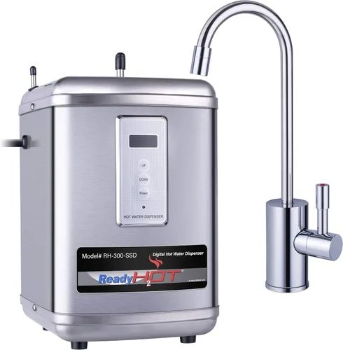 Vista 10 de Ready Hot 41-RH-300-F570-BN Sistema dispensador de agua caliente instantáneo, 2.5 cuartos de galón, pantalla digital, grifo de agua caliente de una