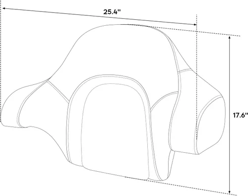 Vista 2 de C.C.Rider King Chopped Tour Pack - Almohadilla de respaldo para los modelos Harley Davidson Touring y Tri Glide 2014-2024, para modelos Road King