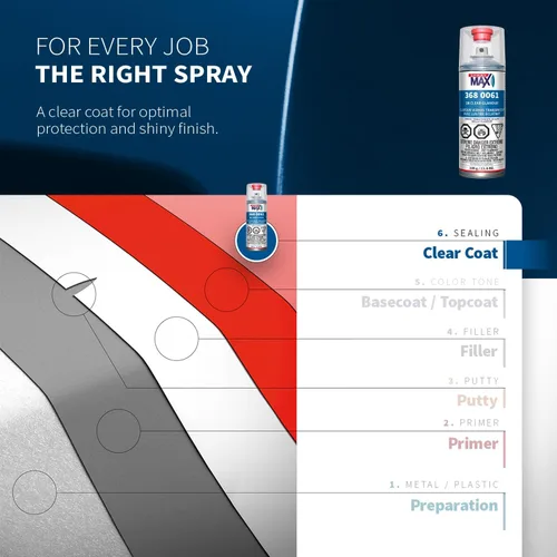 Vista 5 de USC Spraymax 2K Aerosol Transparente Glamour De Alto Brillo