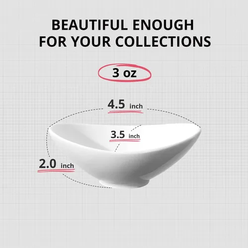Vista 2 de Lifver conjunto de recipientes de porcelana para sopa/ensalada, en blanco natural, Set de 8