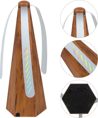 Vista 3 de Ventilador de mesa portátil de grano de madera, 3 unidades, para exteriores