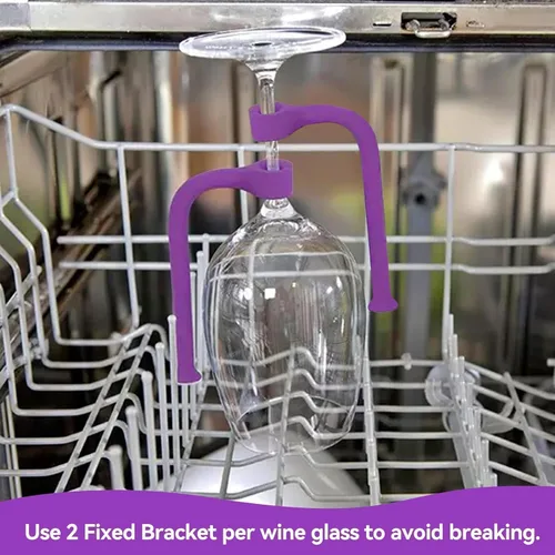 Vista 2 de 8 piezas de accesorios de silicona para lavavajillas, protector de copas de silicona flexible para copas de vino, protector de lavavajillas