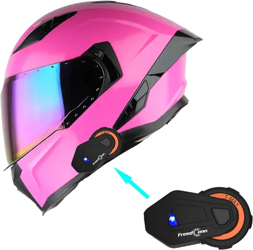 Vista 10 de 1Storm Casco integral de motocicleta para adultos, hombres y mujeres, casco de carreras de bicicleta de calle, aprobado por DOT, con un escudo extra