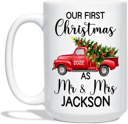 Vista 9 de Taza de fotos de bebé Navidad 2022, taza personalizada para la primera Navidad del bebé, regalo personalizado para recién nacido, taza de café