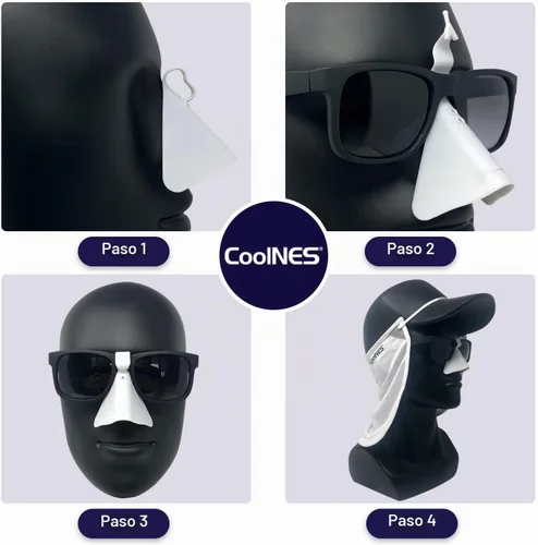 Vista 6 de CoolNES Protector de nariz UV de silicona, paquete de 4 para protección solar de nariz (UPF 50+)