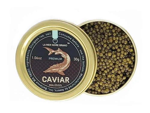 Vista 2 de Paquete de tres caviar de esturión Ossetra 1.06 oz (paquete de 3)