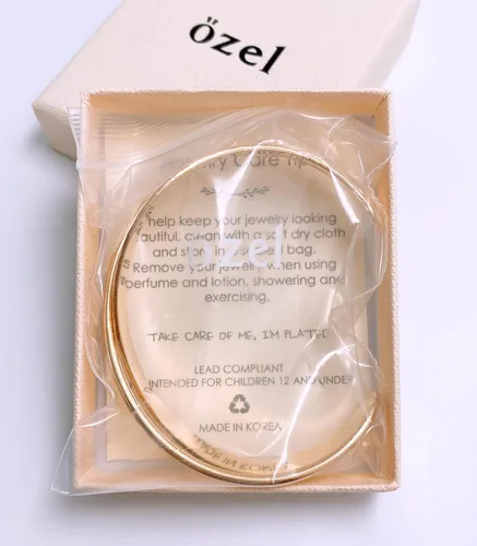 Vista 61 de OZEL - Pulseras para mujer, chapados en oro real de 18 quilates, pulseras de oro de cristal colorido para regalos