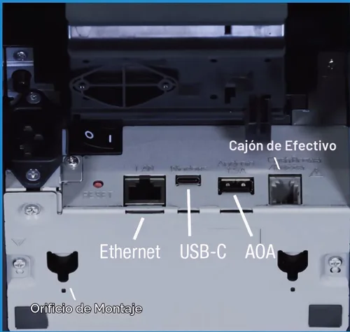 Vista 4 de Star Micronics TSP143IV TSP143III TSP100III Impresora térmica de recibos Ethernet (LAN) con CloudPRNT, accesorio abierto para Android (AOA)