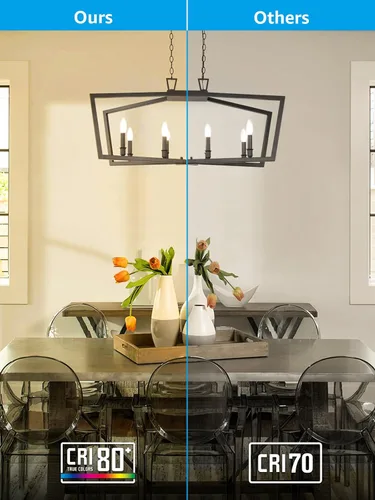 Vista 5 de TORCHSTAR Bombilla LED Regulable E12 para Candelabro, Listada UL, Bombillas de Araña Equivalentes a 60W, 550lm, Bombilla de Vela de Filamento LED